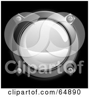 Royalty Free RF Clipart Illustration Of A Glass Button With Chrome Edges