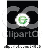 White And Green Copyright Symbol Button