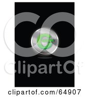 Poster, Art Print Of Chrome And Green Copyright Symbol Button