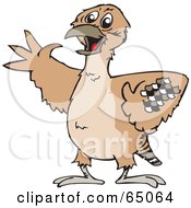 Royalty Free RF Clipart Illustration Of A Mallee Bird Waving