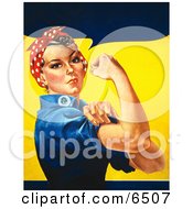 We Can Do It Rosie The Riveter Without Text Facing Right Clipart by Jamers #COLLC6507-0013