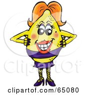 Royalty Free RF Clipart Illustration Of A Tarty Female Lemon by Dennis Holmes Designs