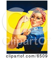 Poster, Art Print Of We Can Do It Rosie The Riveter Without Text Facing Left