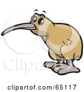 Royalty Free RF Clipart Illustration Of A Cute Kiwi Bird With Big Eyes