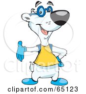 Poster, Art Print Of Geeky Polar Bear Wearing A Shirt And Glasses