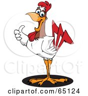 Royalty Free RF Clipart Illustration Of A Friendly Rooster Giving The Thumbs Up