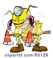 Poster, Art Print Of Construction Termite Carrying An Axe