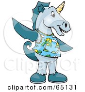 Poster, Art Print Of Seahorse Wearing A Tropical Shirt