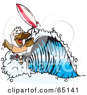 Poster, Art Print Of Kookaburra Surfing A Wave