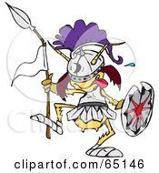 Royalty Free RF Clipart Illustration Of A Termite Warrior With A Spear by Dennis Holmes Designs