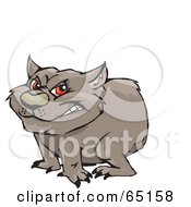 Royalty Free RF Clipart Illustration Of A Red Eyed Wombat