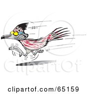 Poster, Art Print Of Grinning Roadrunner Speeding Past