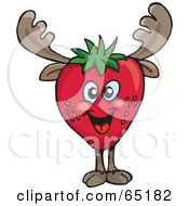 Royalty Free RF Clipart Illustration Of A Strawberry Moose by Dennis Holmes Designs