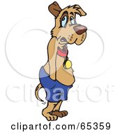Royalty Free RF Clipart Illustration Of A Patch Dog With His Hands In His Pockets