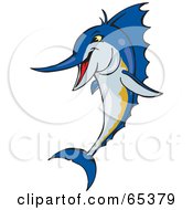 Blue Marlin Fish Leaping