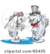 Poster, Art Print Of Barramundi Bride And Groom Getting Married