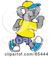 Royalty Free RF Clipart Illustration Of A Walking Male Koala In Clothes