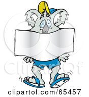Royalty Free RF Clipart Illustration Of A Koala Taped To A Wall