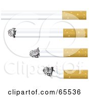 Royalty Free RF Clipart Illustration Of A Digital Collage Of Cigarettes From New To Smoked