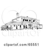 Poster, Art Print Of Black And White Hotel Exterior