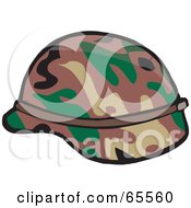 Poster, Art Print Of Camouflage Military Helmet