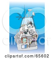 Poster, Art Print Of Male Boater With All Of His Contraptions