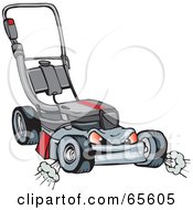 Poster, Art Print Of Mean And Tough Lawn Mower Character