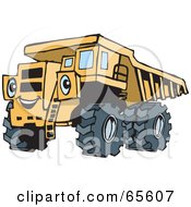 Royalty Free RF Clipart Illustration Of A Friendly Dump Truck Character