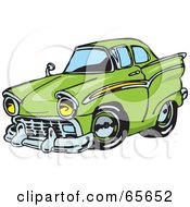 Green Hot Rod Car