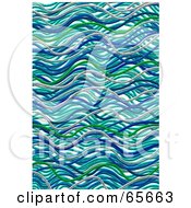 Poster, Art Print Of Background Of Abstract Blue Waves - Version 5