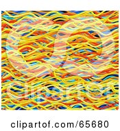 Royalty Free RF Clipart Illustration Of A Background Of Wavy Colorful Paint Lines