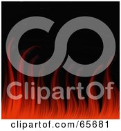 Poster, Art Print Of Background Of Red Flames Over Black