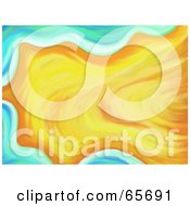 Royalty Free RF Clipart Illustration Of An Abstract Beach Background Of Sand And Water Version 5