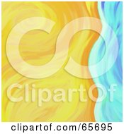 Royalty Free RF Clipart Illustration Of An Abstract Beach Background Of Sand And Water Version 6