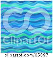 Royalty Free RF Clipart Illustration Of A Background Of Abstract Blue Waves Version 2