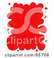 Royalty Free RF Clipart Illustration Of A Red Splodge Background With White Borders