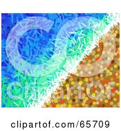 Royalty Free RF Clipart Illustration Of An Abstract Beach Background Of Sand And Water Version 1