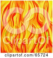 Poster, Art Print Of Background Of Abstract Orange And Red Flames