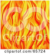 Royalty Free RF Clipart Illustration Of A Background Of Abstract Orange And Red Flames