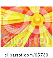 Poster, Art Print Of Background Of The Bright Sun In A Red Sky