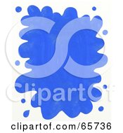 Royalty Free RF Clipart Illustration Of A Blue Splodge Background With White Borders