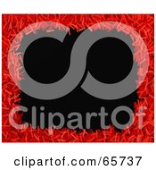 Poster, Art Print Of Background Of Red Grunge Speckles Around Black