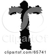 Royalty Free RF Clipart Illustration Of A Stylized Black Christian Cross