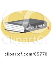 Poster, Art Print Of Holy Bible On A Yellow Circle
