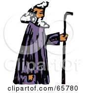 Royalty Free RF Clipart Illustration Of An Elderly Prophet In A Purple Robe
