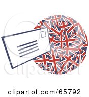 Royalty Free RF Clipart Illustration Of A White Envelope Floating Towards An American Globe by Prawny