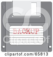 Royalty Free RF Clipart Illustration Of A Backup Floppy Disk