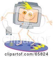 Poster, Art Print Of Surfing Computer Holding A Mouse