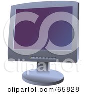 Poster, Art Print Of Gray Computer Screen With A Purple Gradient Screensaver
