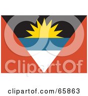 Royalty Free RF Clipart Illustration Of An Antigua And Barbuda Flag Background